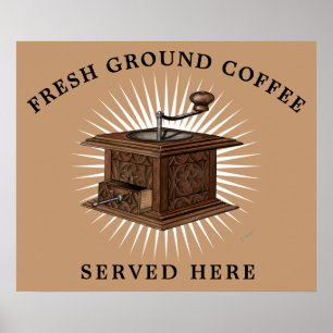 Vintage Coffee Grinder Poster