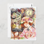 Vintage Coffee Lady Briefkaart (Voorkant / Achterkant)