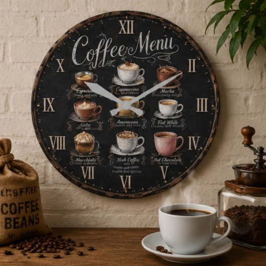 Vintage Coffee Menu Grote Klok