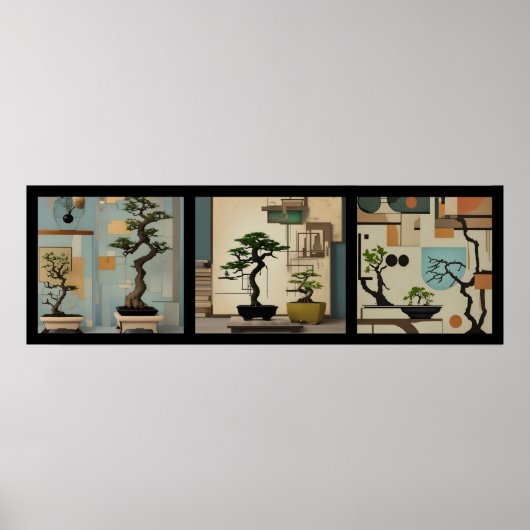 vintage collage bonsai 3/3 all in one poster (Voorkant)