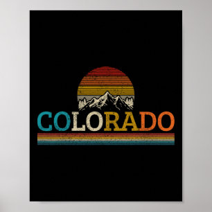 Vintage Colorado-souvenir - Heren Zwart Small Clic Poster