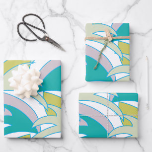 Vintage coloré Feuilles tropicaux Vintages