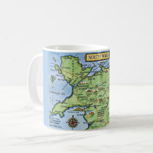 Vintage Coloré Nord-Pays de Galles Mug
