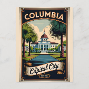 Vintage Columbia South Carolina De Hoofdstad Briefkaart
