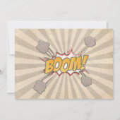 Vintage Comic book Invitation Anniversaire (Dos)