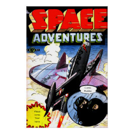 Vintage Comic Cover , Space Adventures 2 custom Perfect Poster