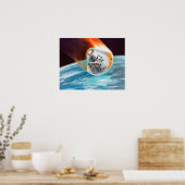 Vintage Concept Depicting Apollo Command Module Poster (Keuken)