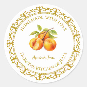 Vintage confiture d'abricot maison Étiquette l Bla