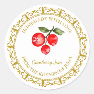Vintage confiture de canneberge maison Étiquette l
