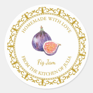 Vintage confiture de figues maison Étiquette l Bla