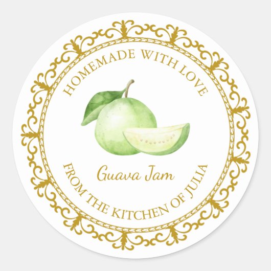 Vintage confiture de goyave maison Étiquette l Bla (Devant)