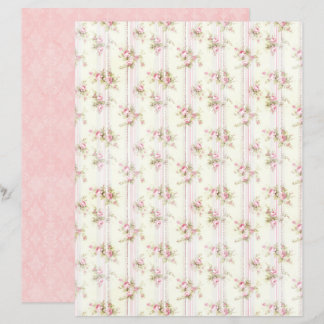 Vintage Coquette Roos Bloem Scrapbook Papier
