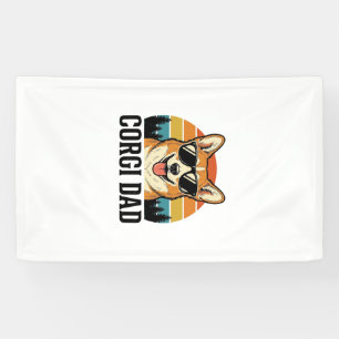 Vintage Corgi Vader Gravure Hond Liefhebber Shirt  Spandoek
