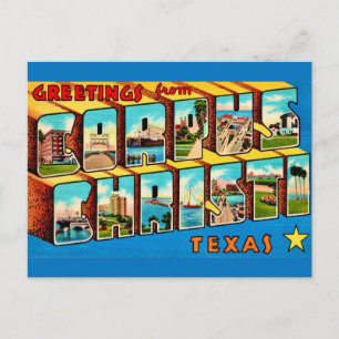 Vintage Corpus Christy TX ansichtkaart Briefkaart