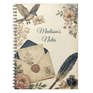Vintage Correspondentie Watercolor Notitieboek