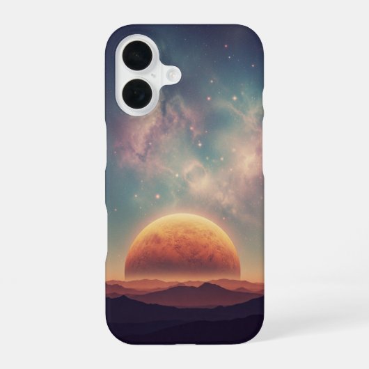 Vintage Cosmic Landscape iPhone 16 Hoesje (Achterkant)