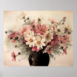 Vintage Cosmos Bouquet Poster