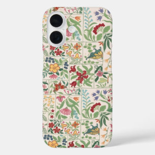 Vintage Cottagecore Bloemmotief Aangepaste Zachte iPhone 16 Hoesje
