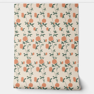 Vintage Cottagecore Slinger Bloemige Botanische Kl Behang