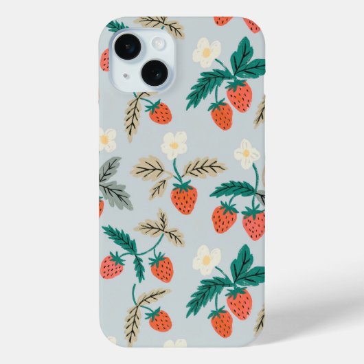 Vintage Cottagecore Strawberry Pattern Case-Mate iPhone Case (Achterkant)
