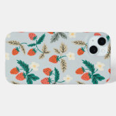Vintage Cottagecore Strawberry Pattern Case-Mate iPhone Case (Achterkant (horizontaal))