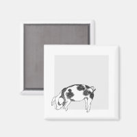 Vintage Cottagecore Varken LineArt Minimalistische