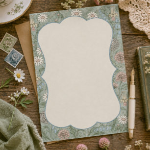 Vintage Cottagecore Wilde Bloemen Briefpapier