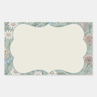 Vintage Cottagecore Wilde Bloemen Rechthoekige Sticker