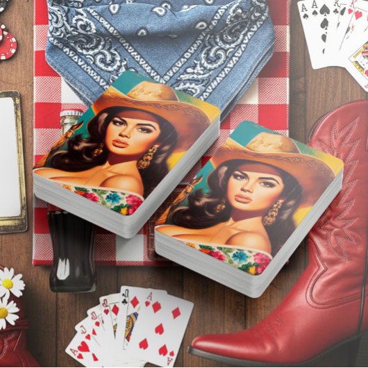 Vintage Country Pin-up Pokerkaarten