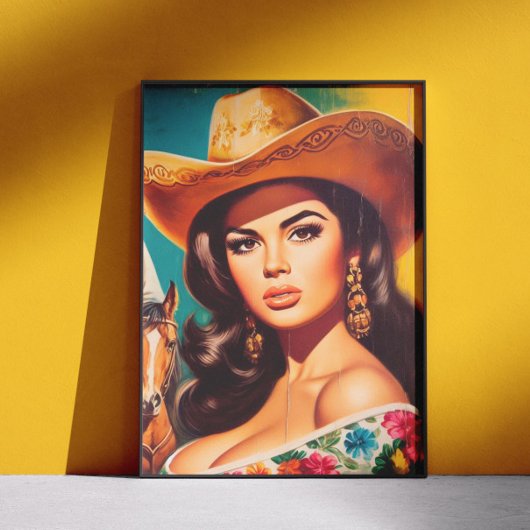 Vintage Country Pin-up Poster