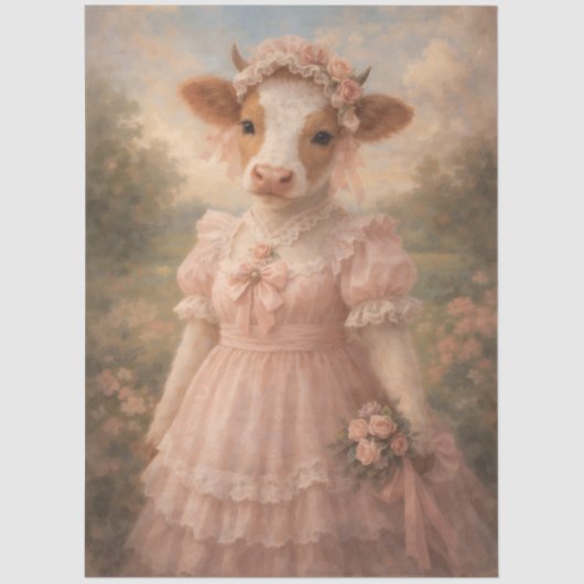 Vintage Cow Beauty Tissuepapier (Voorkant)