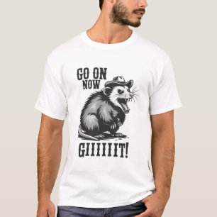 Vintage Cowboy Opossum Ga Nu Weg Western  T-shirt