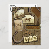 Vintage Cowboy Scrapbook Briefkaart (Voorkant / Achterkant)