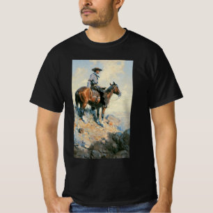 Vintage Cowboy, Sentinel of the Plains Door Dunton T-shirt