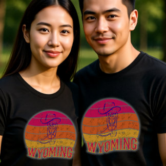 Vintage Cowboy Wyoming Culture Travel T-shirt
