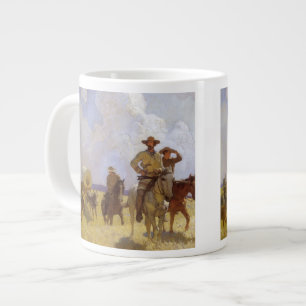Vintage Cowboys, Het Parkman Outfit door NC Wyeth Extra Grote Beker
