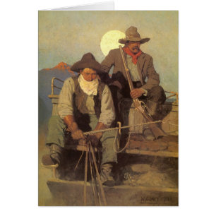 Vintage Cowboys, l'étape de la paye par NC Wyeth