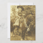VINTAGE COWGIRL WESTERN PARTY INVITATION (Devant)