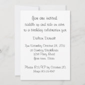 VINTAGE COWGIRL WESTERN PARTY INVITATION (Dos)