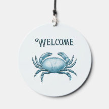 Vintage Crabe Bleu Nautique Maison de la plage Fau