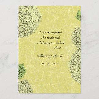 Vintage Crackle Hydrangea Weddenschap Kaart