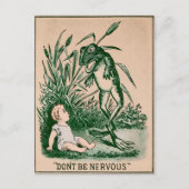 Vintage Creepy Frog Briefkaart (Voorkant)