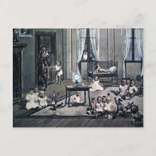 Vintage Creepy Krampus en Santa Briefkaart