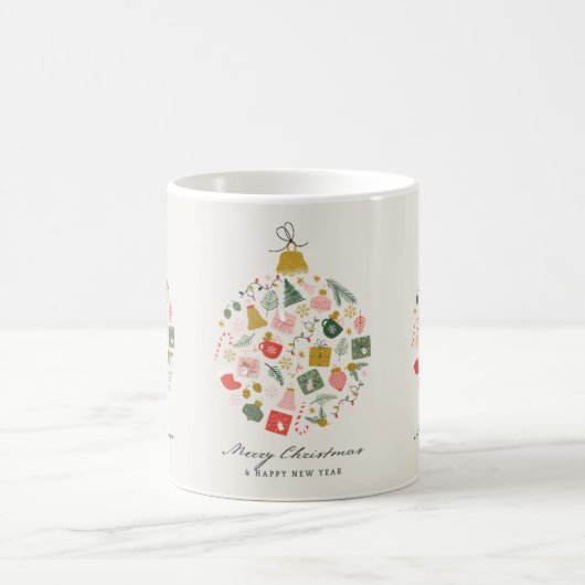 Vintage Crhistmas Balls mug (Centre)