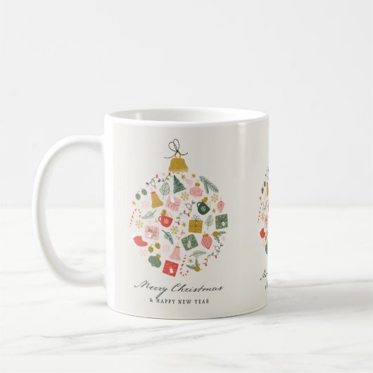 Vintage Crhistmas Balls mug Koffiemok (Links)