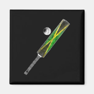 Vintage Cricket Jamaica Vlag Jamaïcaanse Trots Magneet
