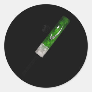Vintage Cricket Pakistan Vlag Pakistaanse Trots Ronde Sticker