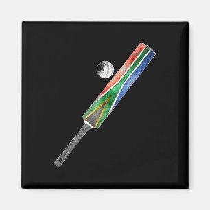 Vintage Cricket Zuid-Afrika Vlag Zuid-Afrikaanse t Magneet