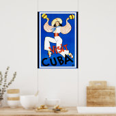 Vintage - Cuba bezoeken Poster (Keuken)