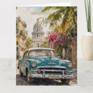 Vintage Cuba Reizen - Groeten uit Havana Kaart